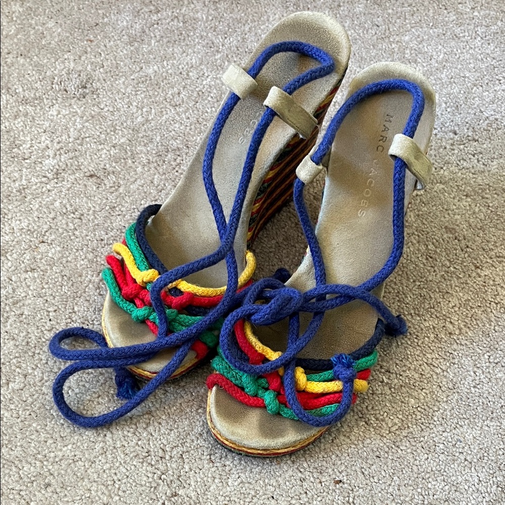 Marc Jacobs Lace Up Wedge Sandals